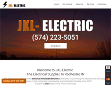 Tablet Screenshot of jkl-electric.com